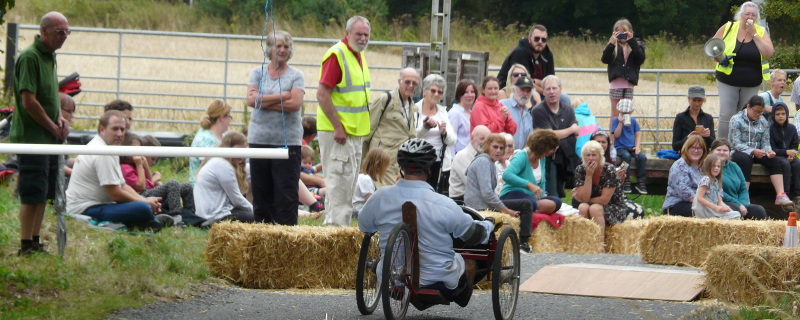 Crowds at allotment corner