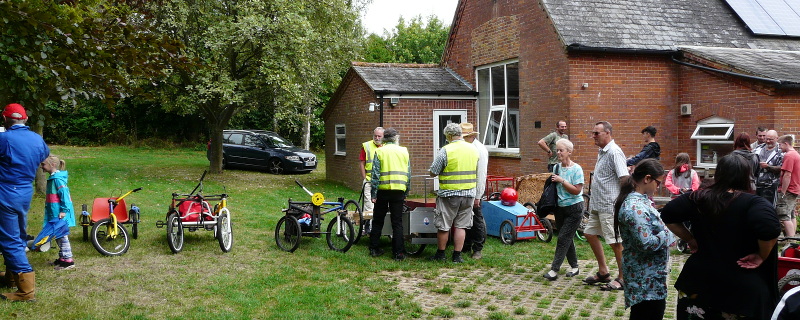 Judging carts in the pit area